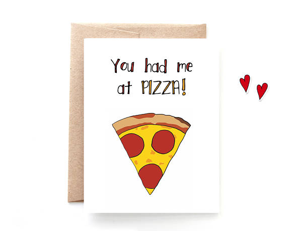 Yellow Daisy Paper Co. - Had Me At Pizza Love Card - Mellow Monkey