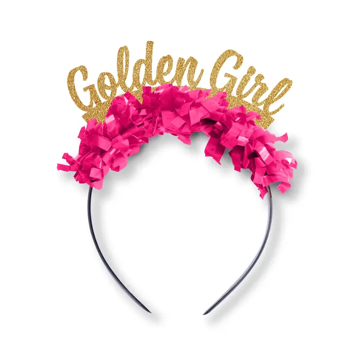 Golden Girl - Gold And Pink Crown