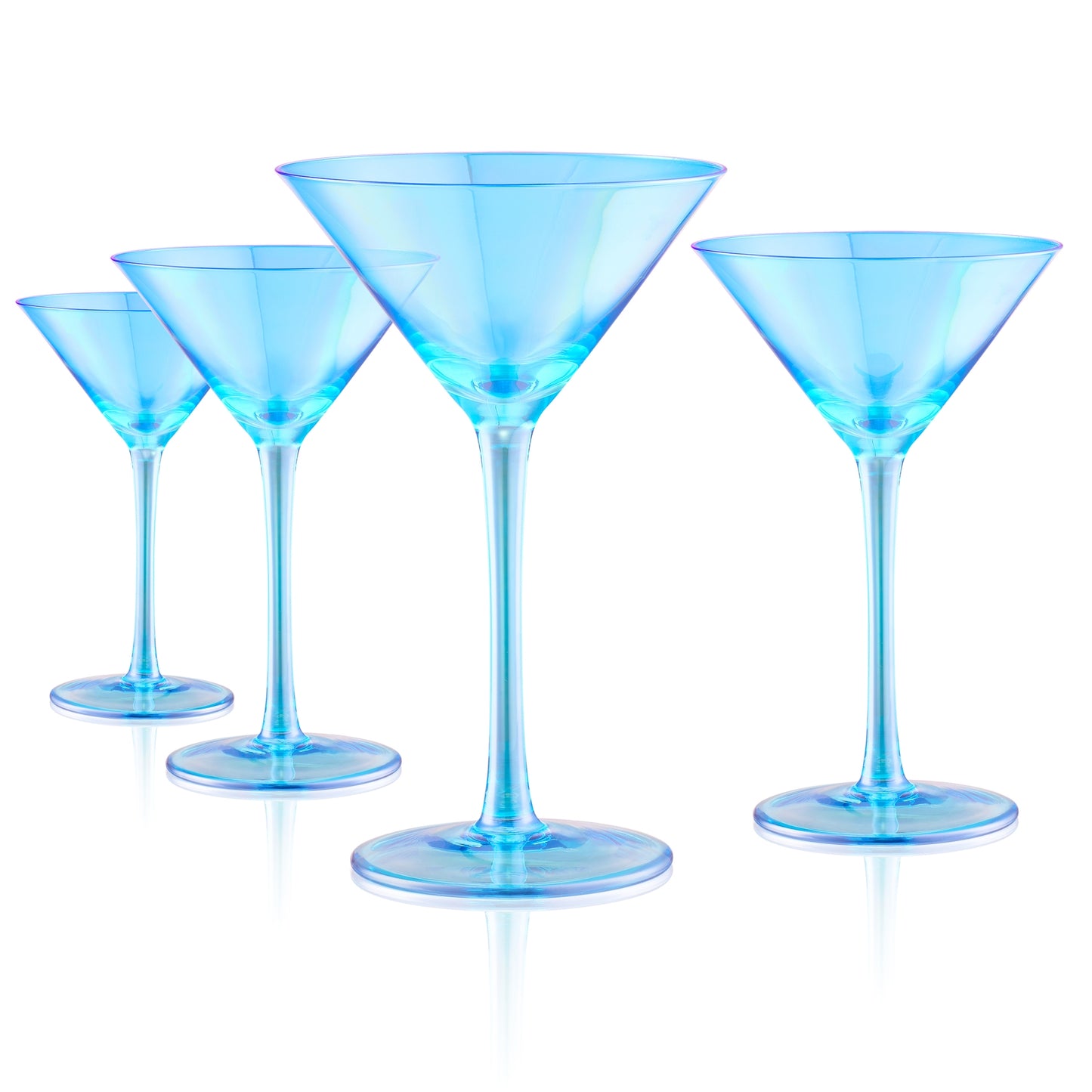 Luster Martini Glass - 8-oz - Turquoise - Mellow Monkey