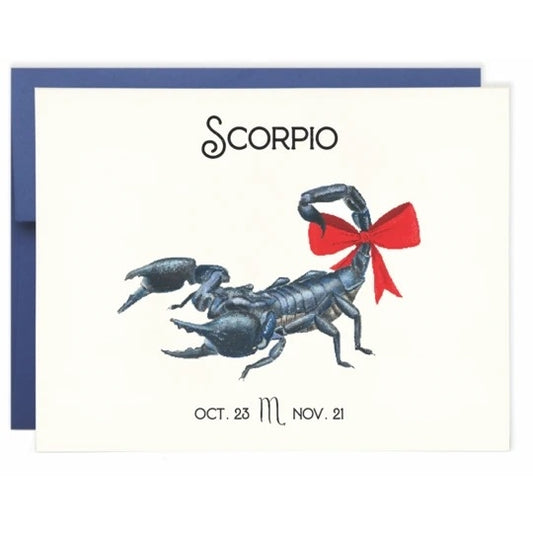 Zodiac Astrology Birthday Greeting Card - Scorpio (Oct 23 - Nov 21) - Mellow Monkey