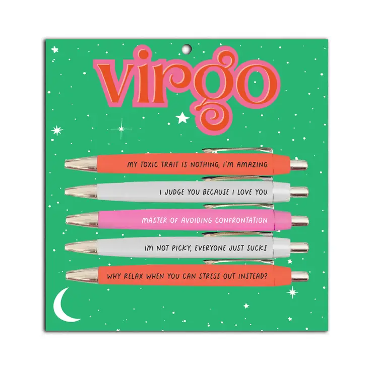 Virgo - 5 Pen Astrology Set - Mellow Monkey