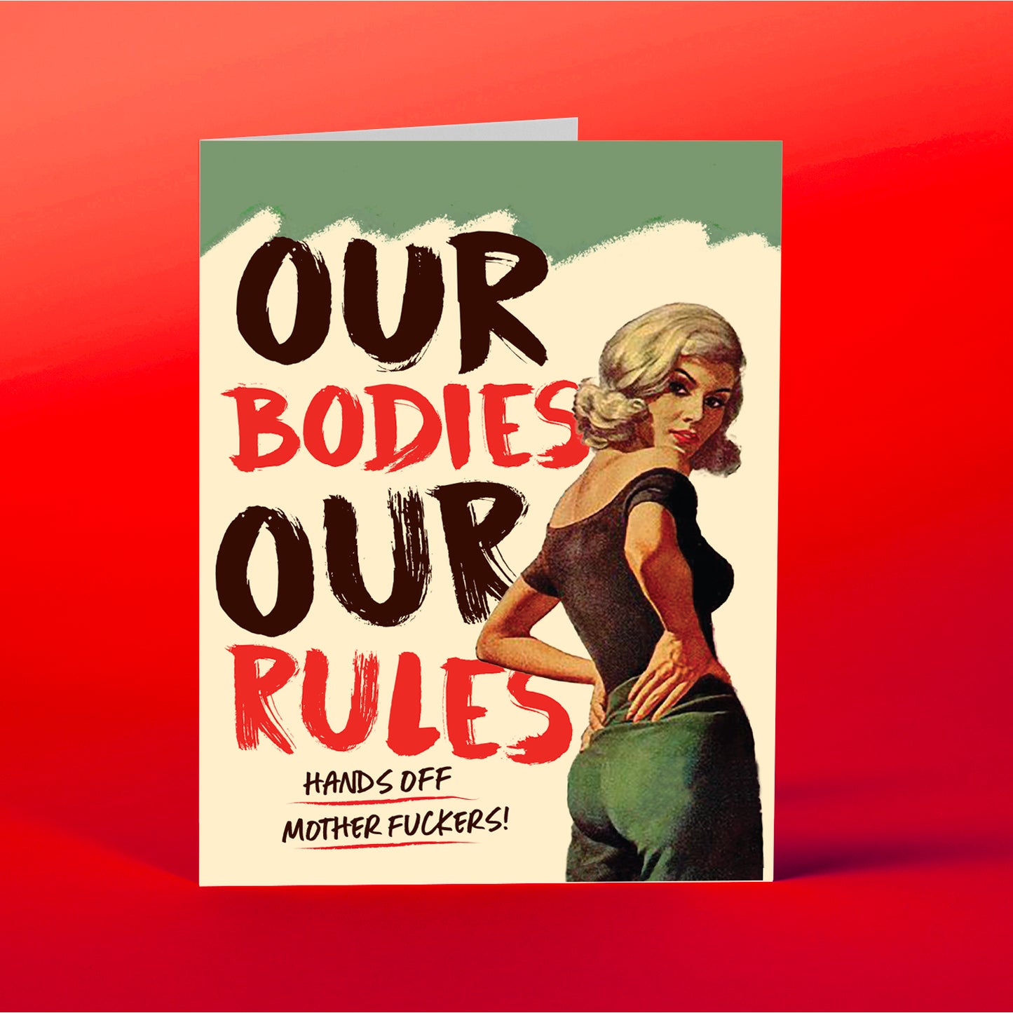 "Our Bodies Our Rules" - Greeting Card - Mellow Monkey