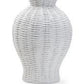 White Ceramic Wicker Vase - 5 Styles a