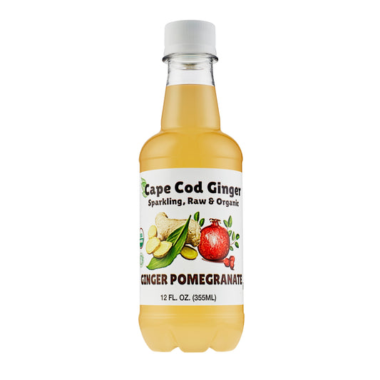 Cape Cod Ginger - Sparkling Raw and Organic - Ginger Pomegranate - 12-oz. - Mellow Monkey
