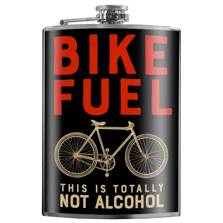 Bike Fuel - Stainless Steel Flask - 8-oz - Mellow Monkey