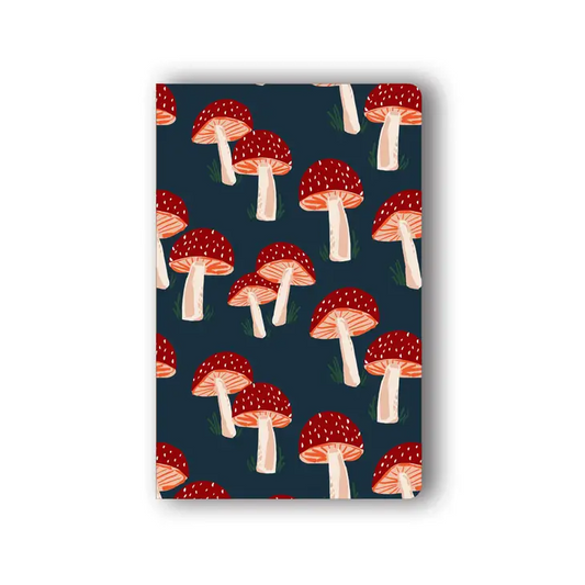 Denik Navy Mushrooms Classic Layflat Notebook - 8-1/4-in - Mellow Monkey