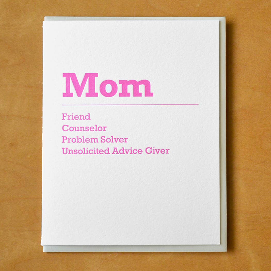 Unsolicited Advice Giver Mom - Mother's Day Greeting Card - Mellow Monkey