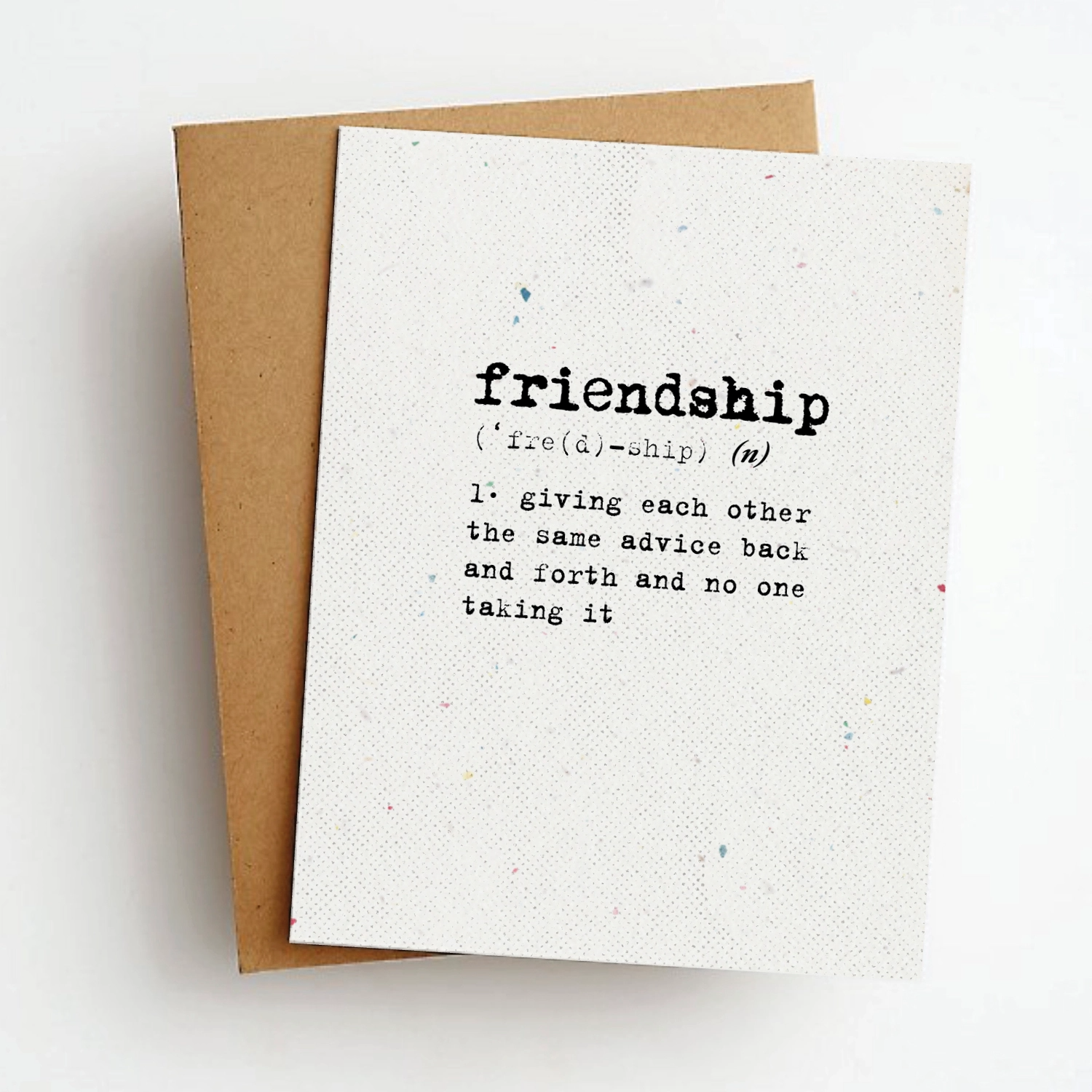 Definition Of Friendship - Greeting Card - Mellow Monkey