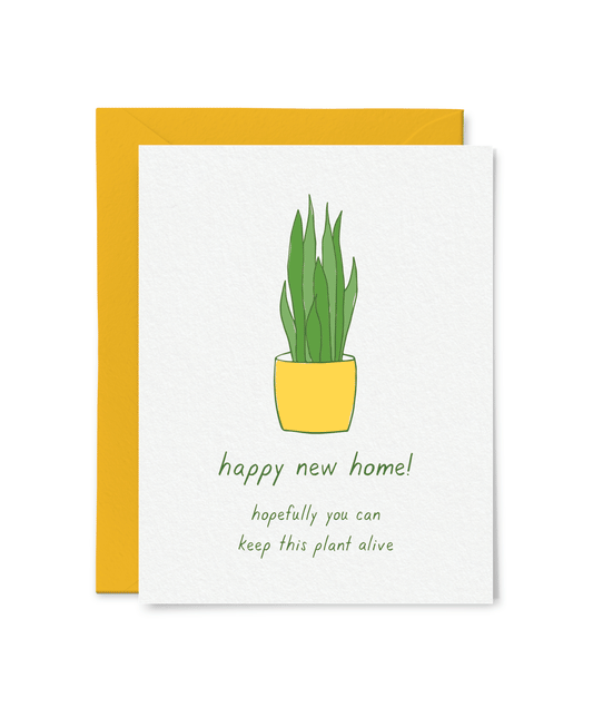 Housewarming Plant Greeting Card - Mellow Monkey