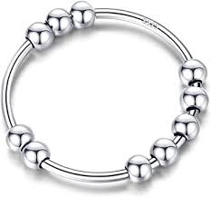 Silver Beaded Anxiety Rings - Sizes 5-9 - Mellow Monkey