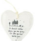 Ceramic Heart with Embossed Sentiment - 3-3/4-in - Mellow Monkey