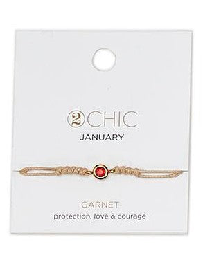 Adjustable Birthstone Bracelet with Pouch - Mellow Monkey