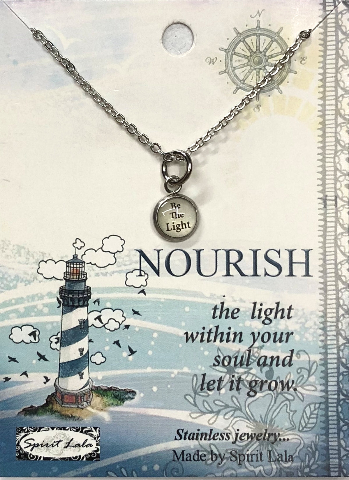 Inspirational Mini Charm Necklace with 18-in Stainless Chain - Mellow Monkey