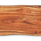 Live Edge Artisanal Acacia Wood Cutting and Charcuterie Long Board with Iron Handle - Mellow Monkey