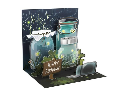 Mini Pop Up Card - Lightning Bugs - Mellow Monkey