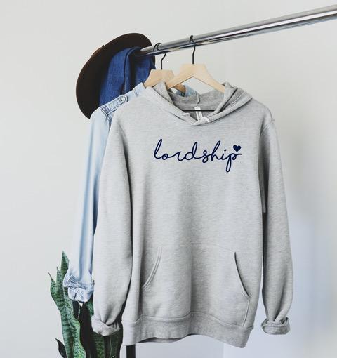 Lordship Heart - Bella Canvas Super Soft Adult Unisex Hoodie - Athletic Gray - Mellow Monkey