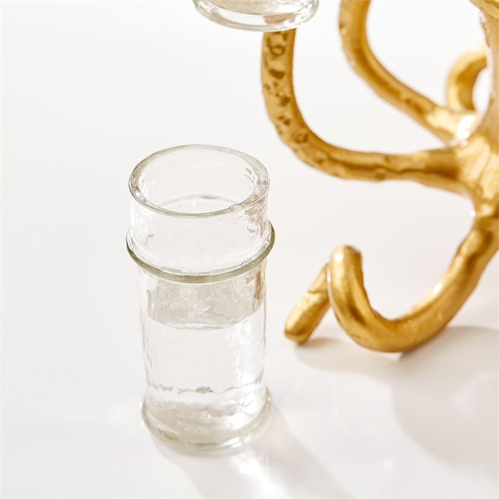 Tozai Home Octopus Design Glass Holder Includes 6 Shot Glasses - Mellow Monkey