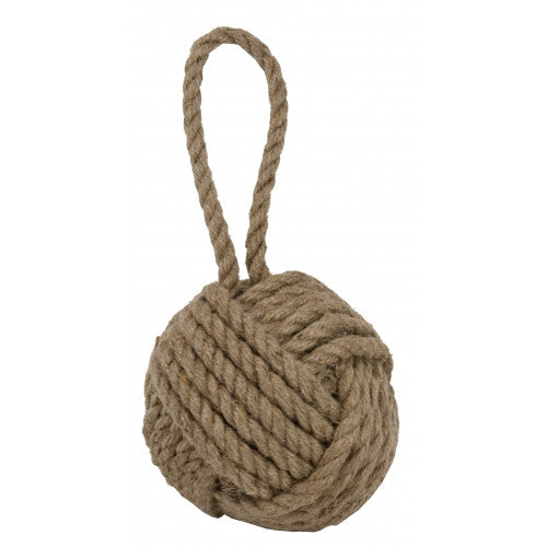 Monkey Knot Weighted Jute Rope Door Stop 7-in - Mellow Monkey