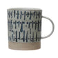 Hand-Stamped Stoneware Mug - 4-1/2-in - Mellow Monkey