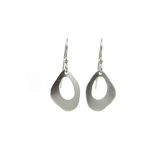Silver Forest Open Organic Shape Silver Earrings - Mellow Monkey