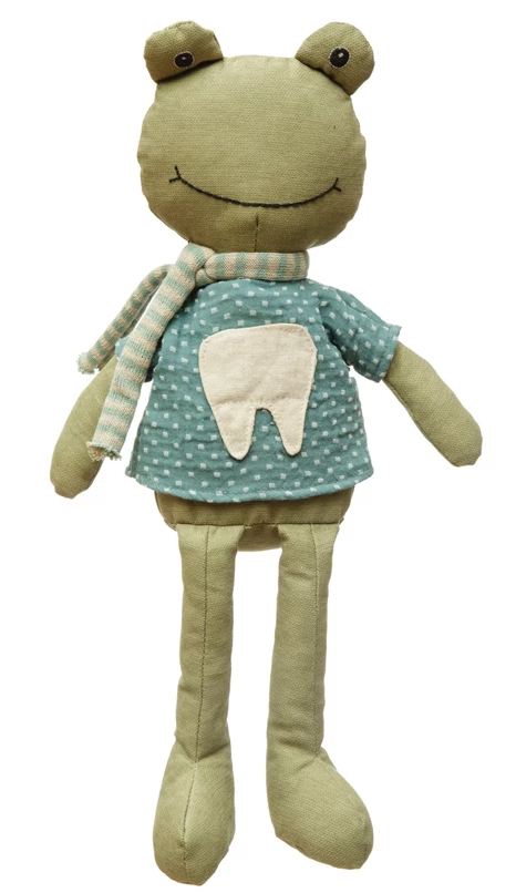 Fabric Animal Tooth Fairy Pillow (Bear or Frog) - 18-in - Mellow Monkey
