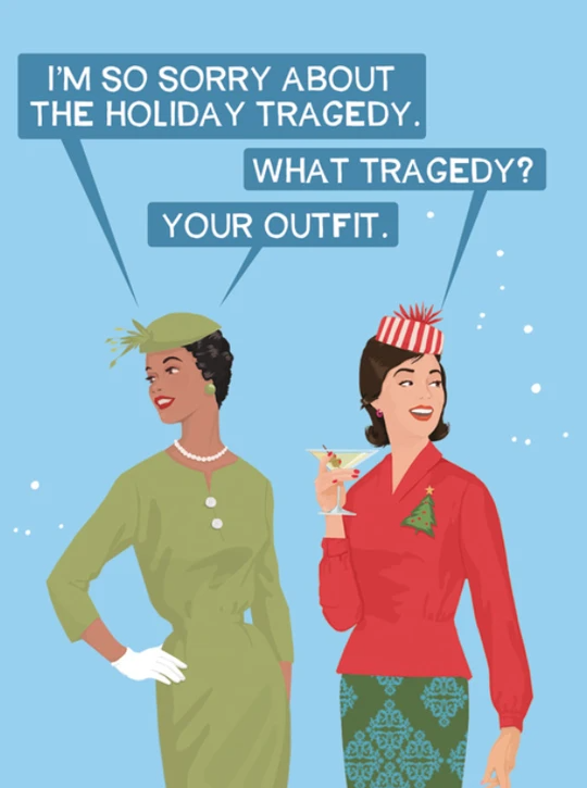 I'm So Sorry About The Holiday Tragedy - Holiday Greeting Card - Mellow Monkey