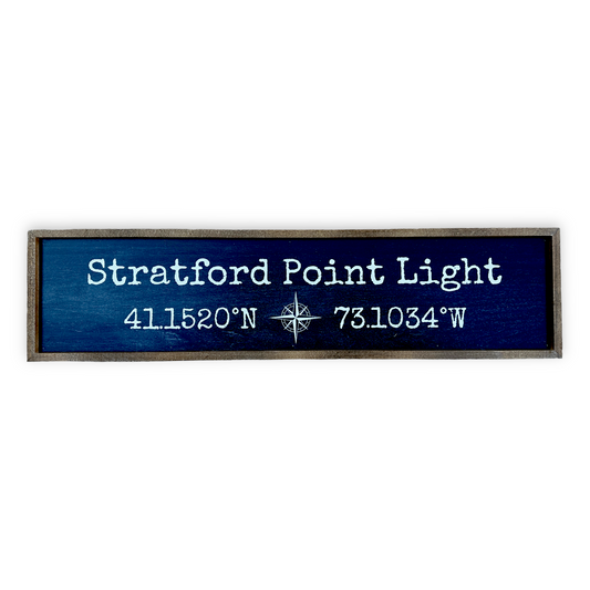 Stratford Point Coordinate Sign - 24-in - Mellow Monkey