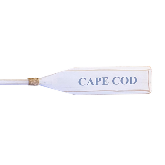 Wood Paddle with Rope - White/Nantucket Blue "Cape Cod" - Mellow Monkey