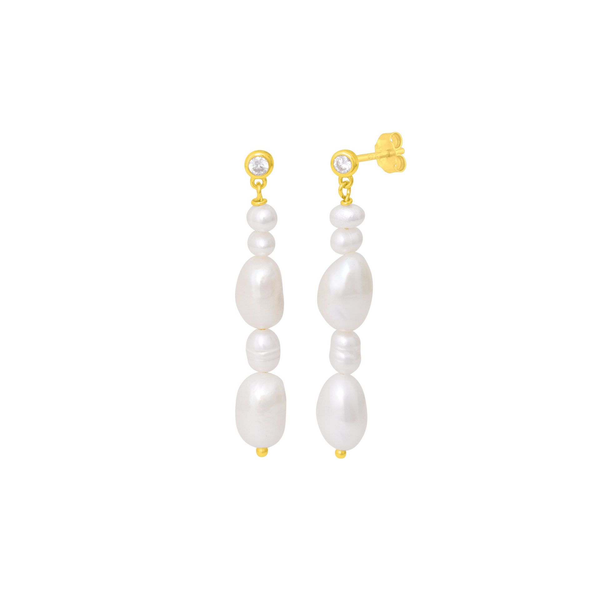 Kate Pearl Earrings - Gold - Mellow Monkey