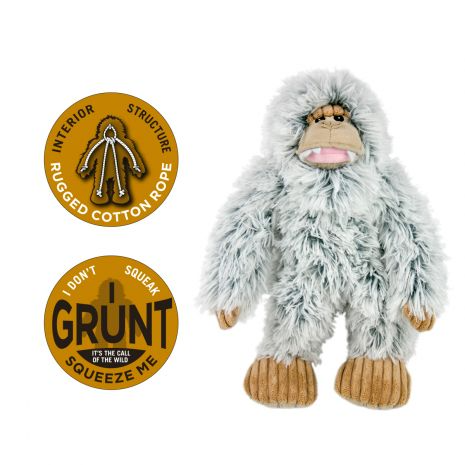 Plush Yeti Dog Toy With Squeaker - 14-in - Mellow Monkey