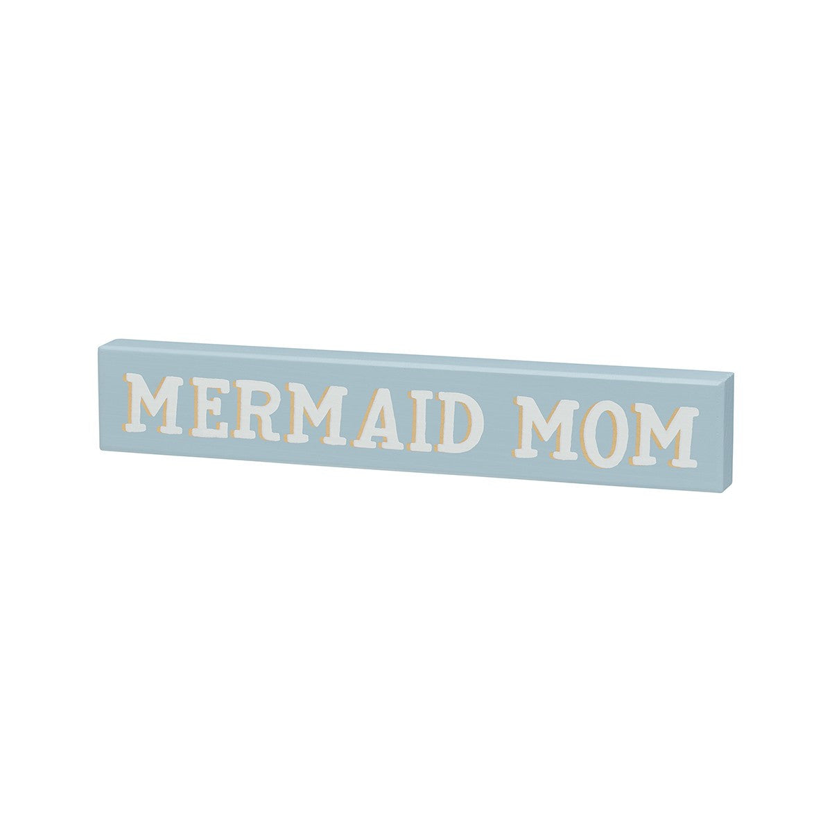 Mermaid Mom - Coastal Pastel Mini Wood Sign - 9-in - Mellow Monkey