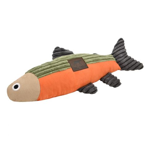 Fish Plush Dog Toy with Squeaker - 12-in - Mellow Monkey
