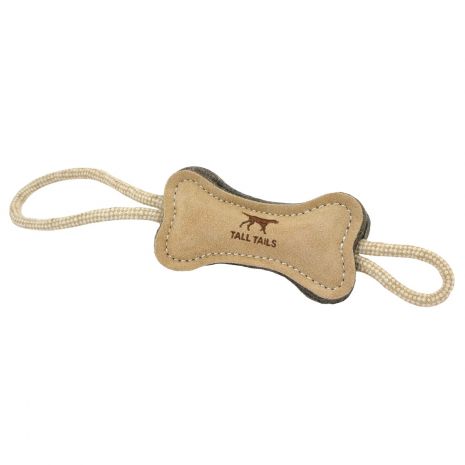 NATURAL WOOL BONE TUG TOY Natural Wool Bone Tug Toy - 16-in - Mellow Monkey