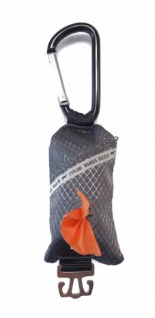 Waste Bag Dispenser With Reflective Trim and Two Rolls of Bags - Mellow Monkey