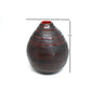 Porcelain Bud Vase - Black With Red Accents - 4.61"W x 5.12"H - Mellow Monkey