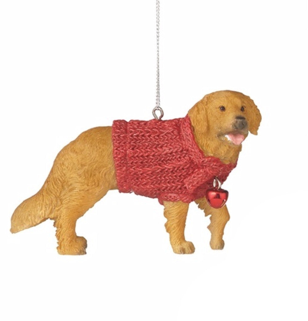 Family Dog in Red Sweater Ornament - Mellow Monkey