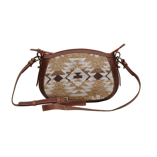 Aztec Woven Crossbody Bag - 11-in - Mellow Monkey