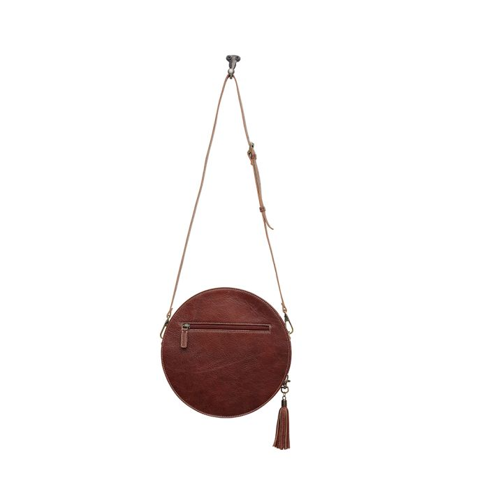 Crimson Orchid Round Bag - 10.5-in - Mellow Monkey