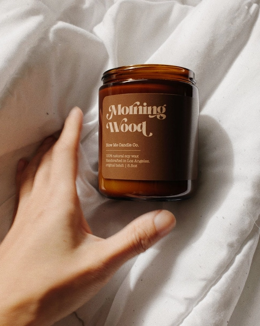 Morning Wood - Soy Candle - Mahogany, Cedar, Teakwood, Light Musk - 8-1/2-oz - Mellow Monkey