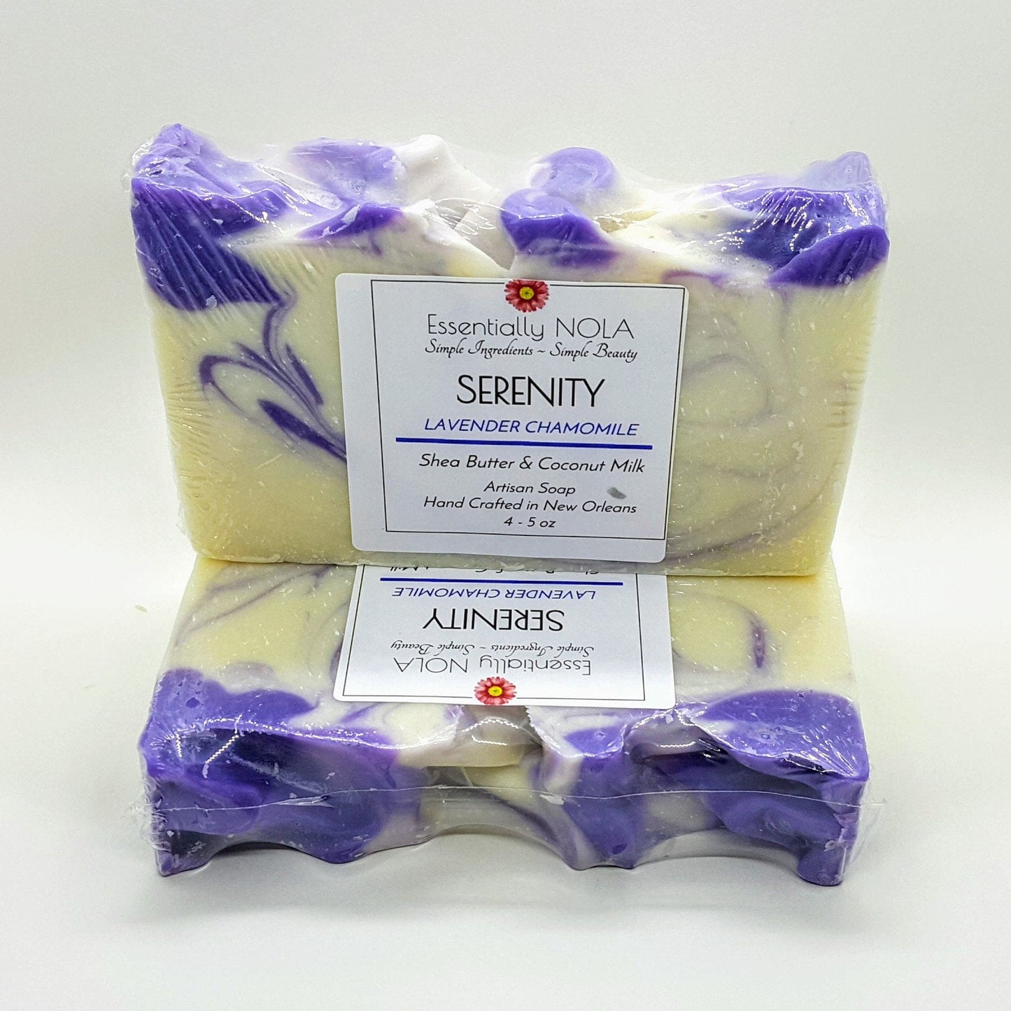 Serenity Coconut Milk Artisan Bar Soap with Lavender Chamomile - Mellow Monkey