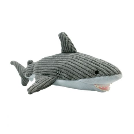 Plush Crunch Shark Dog Toy - 14-in - Mellow Monkey