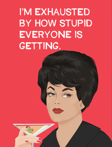 Exhausted - Greeting Card from BluntCard - Mellow Monkey