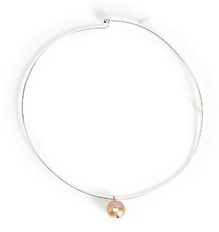 Precious Genuine Pearl and Wire Necklace Choker - Mellow Monkey