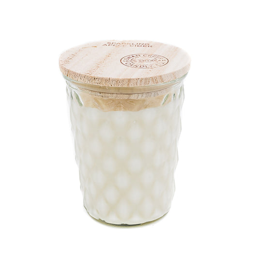 Sparkling Apple Cider - Swan Creek Timeless Crystal Jar 100% Soy Candle 12-oz - Mellow Monkey