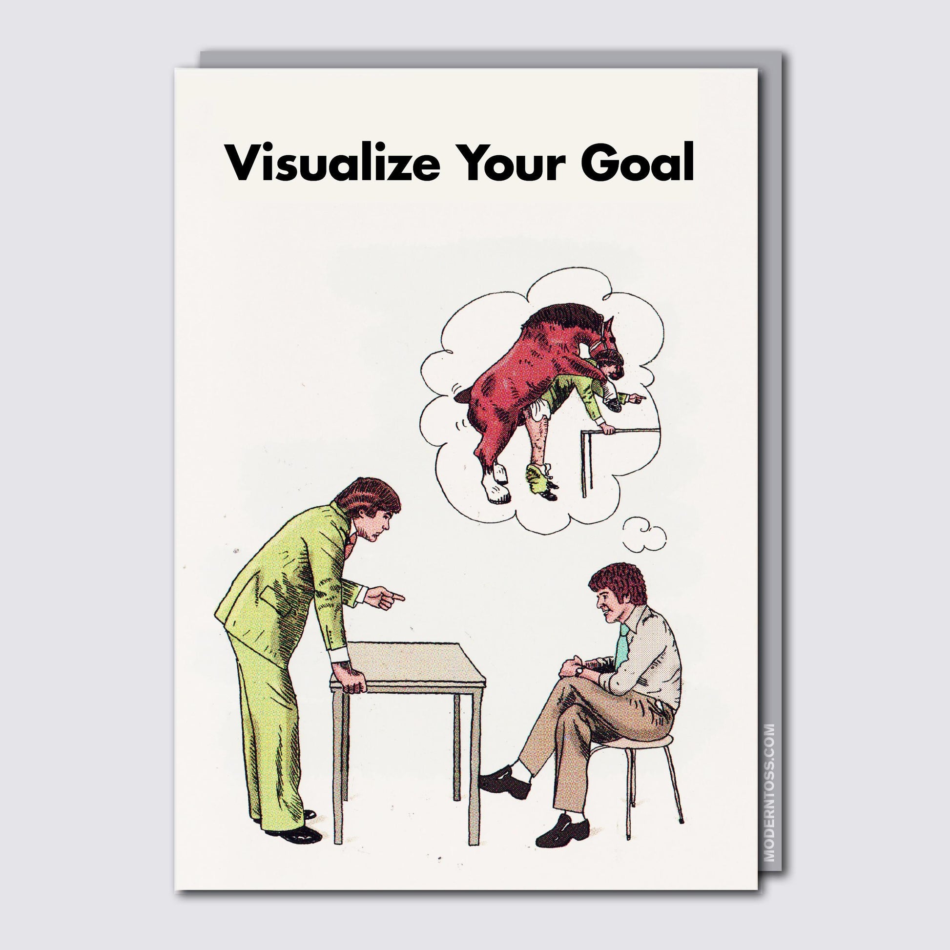Modern Toss - Visualize Your Goals - Greeting Card - Mellow Monkey