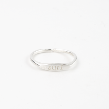 Surf Vibes Adjustable Ring - Surf - Silver - Mellow Monkey