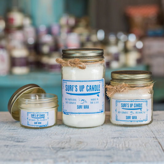 Surf's Up - Surf Wax Mason Jar Candle - Mellow Monkey