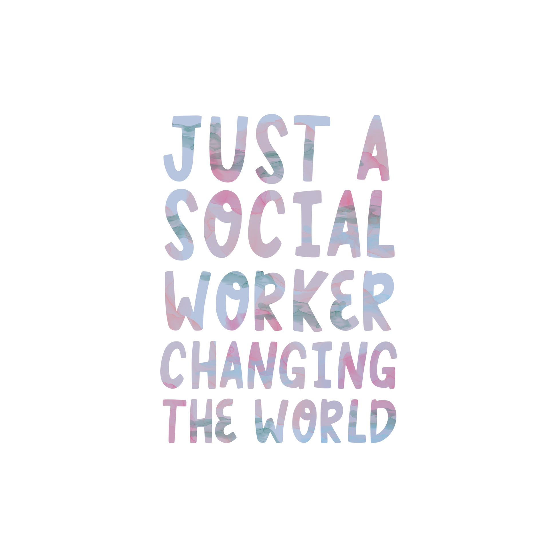 Just A Social Worker Changing The World - Decal - Mellow Monkey