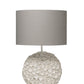 Seaside Table Lamp with Linen Shade & Distressed Finish - Mellow Monkey