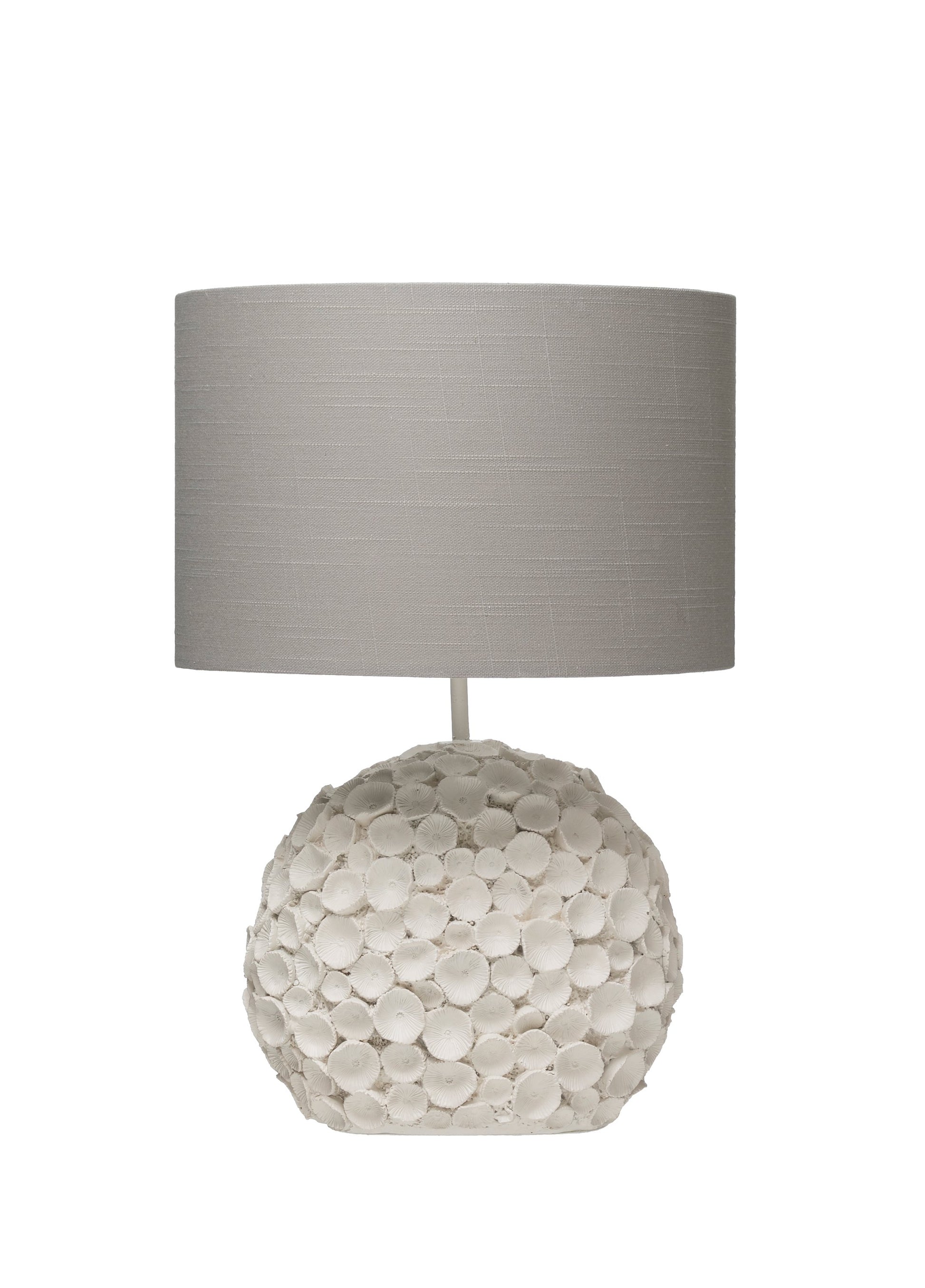 Seaside Table Lamp with Linen Shade & Distressed Finish - Mellow Monkey